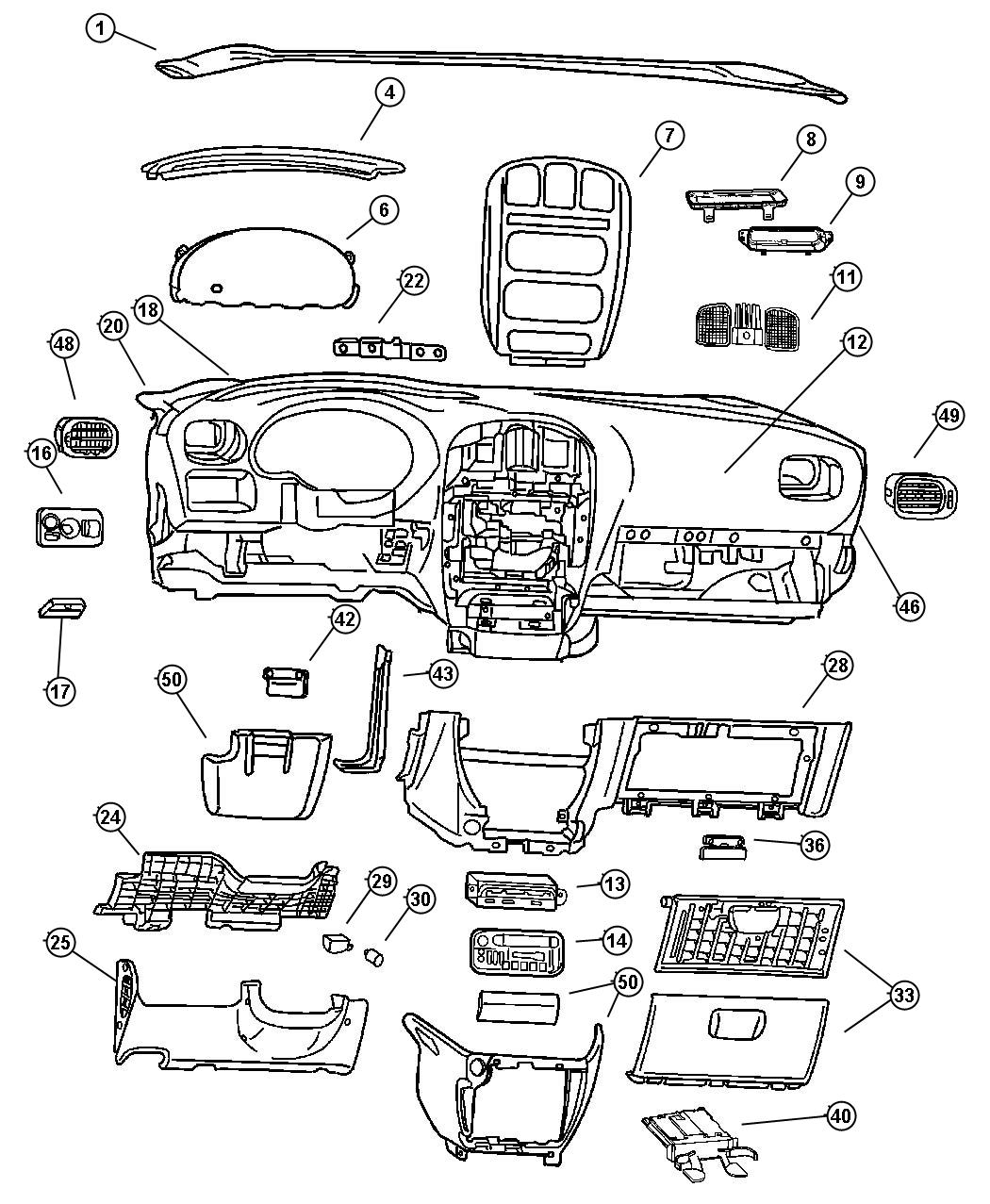 Dodge Grand Caravan Module  Message Center   Ql   Trim