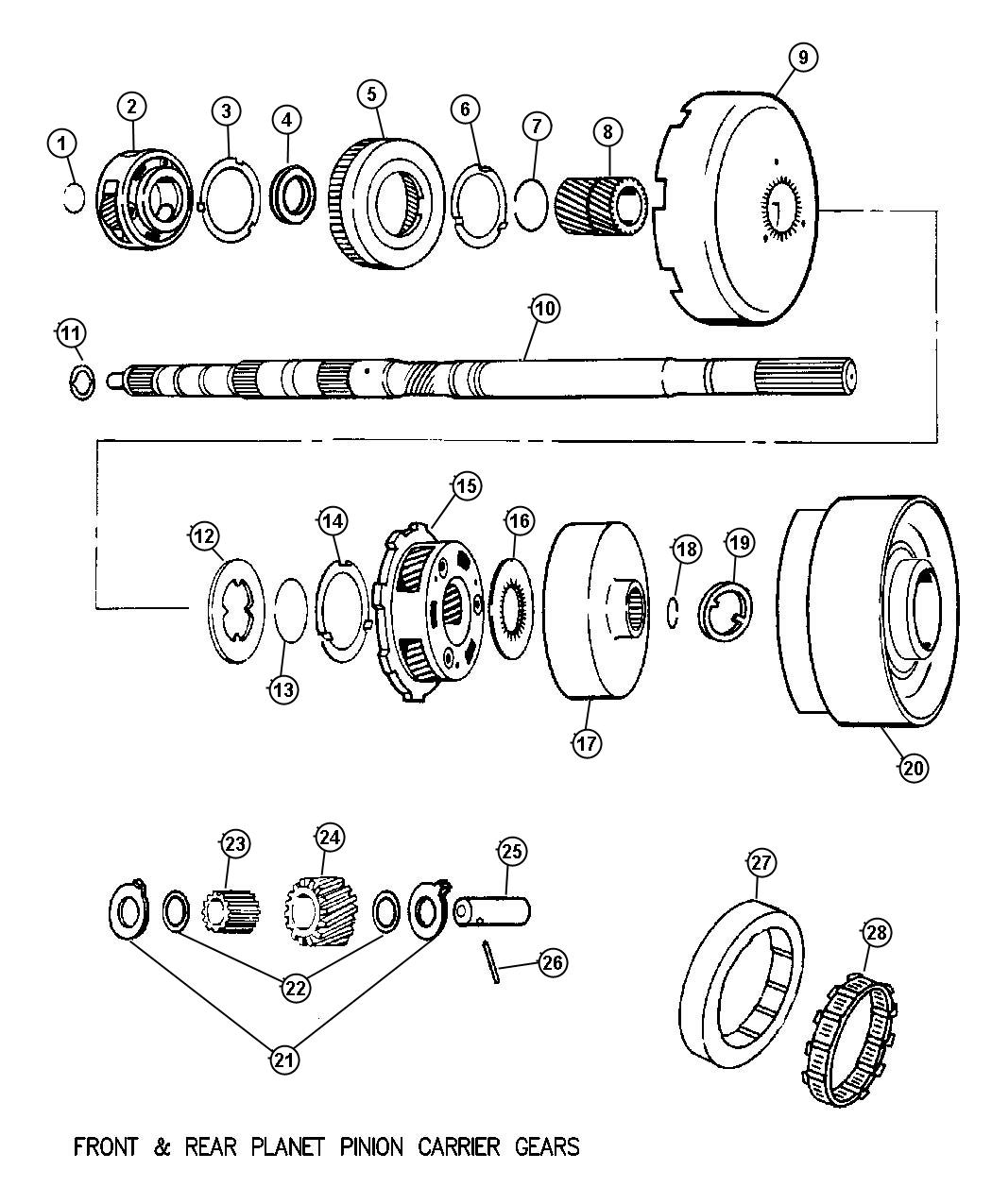 Dodge Ram 3500 Pinion. Transmission planetary. Front - 04761012 | Mopar