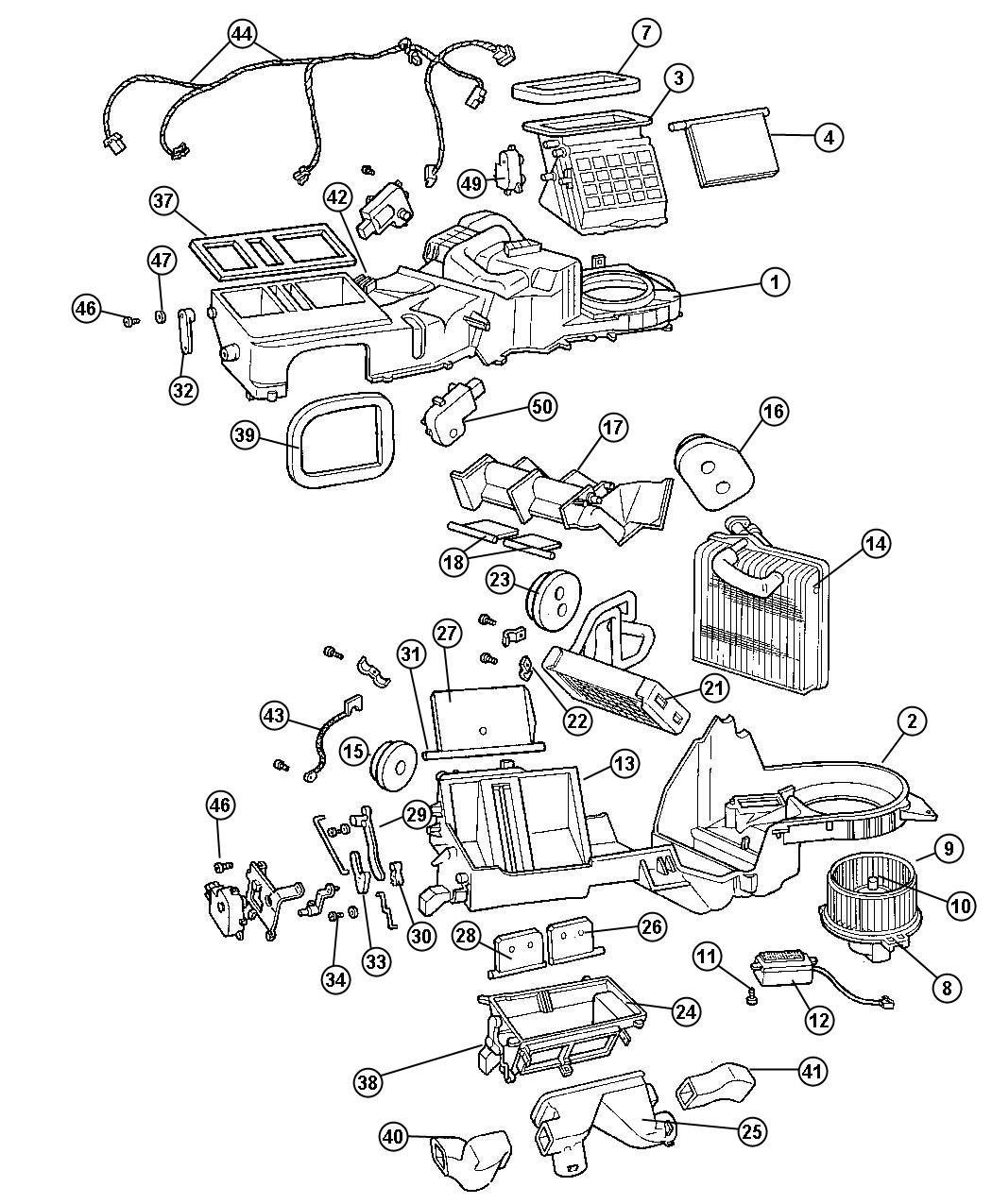 Jeep Grand Cherokee Housing. A/c unit. Blend - 05134351AA | Mopar Parts